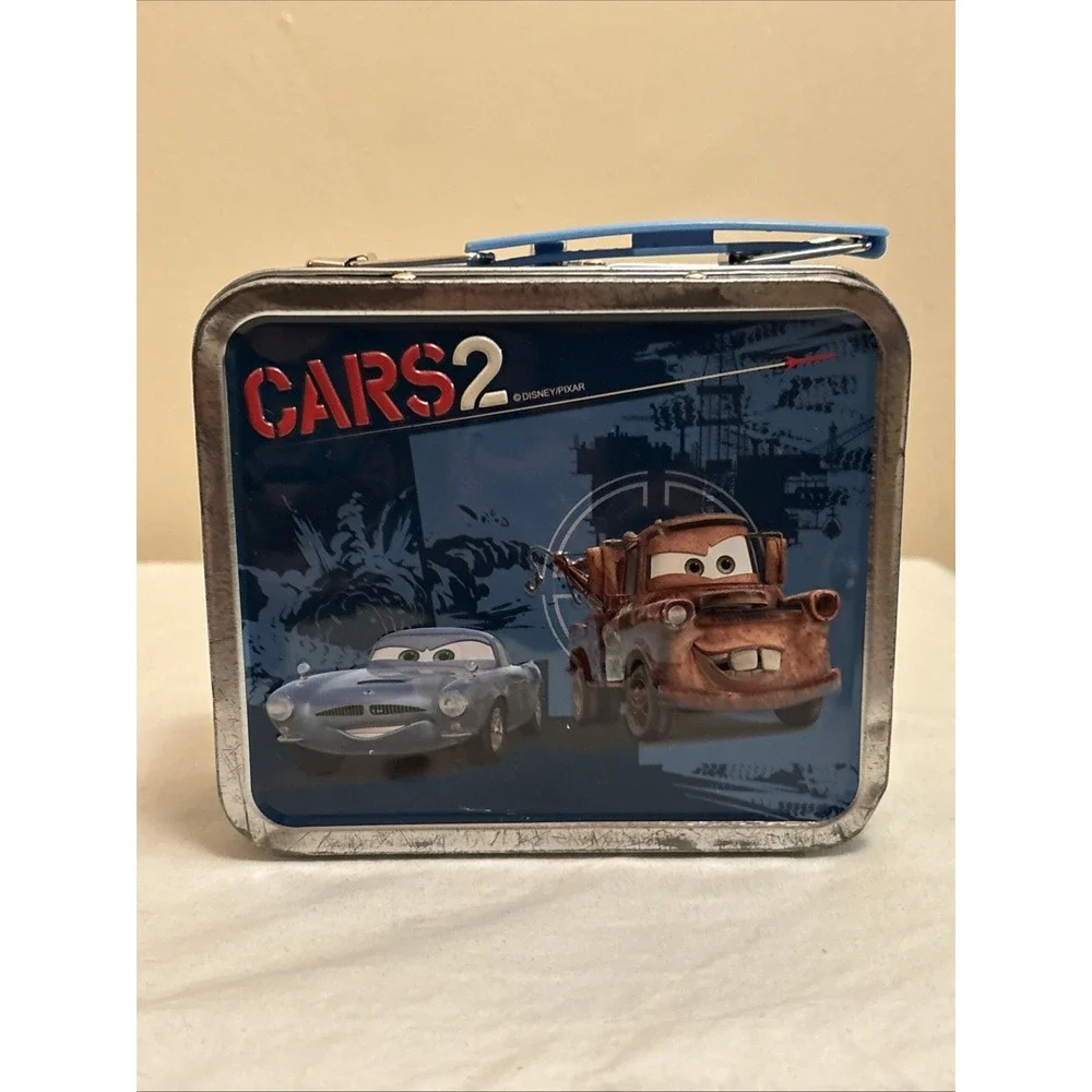 Disney Pixar Cars 2 Finn McMissile Mini Lunch Box Collectible Tin Blue